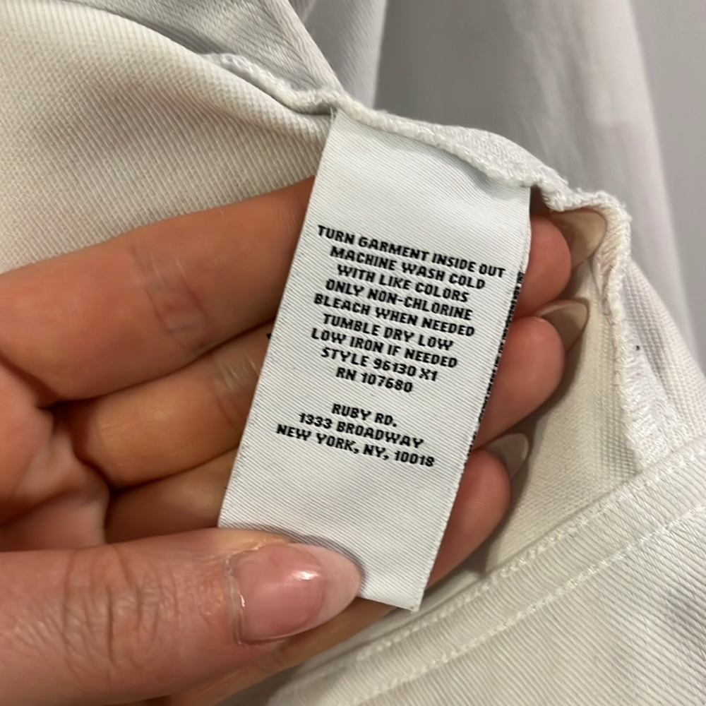 Ruby Rd. White Denim Jean Jacket - Picture 6 of 6